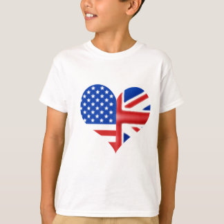 Britisches amerikanisches Herz T-Shirt