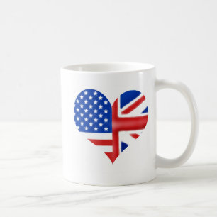 Britisches amerikanisches Herz Tasse