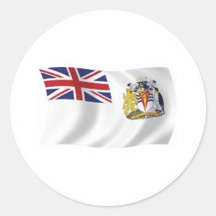 Britisches Antarktis-Flaggen-Sticker Runder Aufkleber