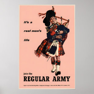 Britisches Armee-Werbeplakat Beitreten Sie der reg Poster