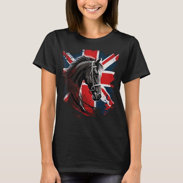 Britisches britisches Pferd auf Großbritannien T-Shirt (Vorderseite)