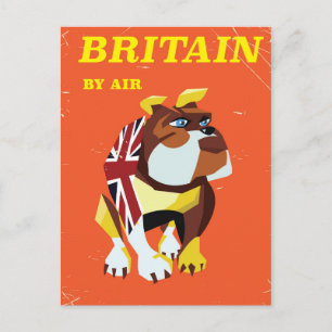 Britisches Bulldog-Vintages Reiseplakat Postkarte