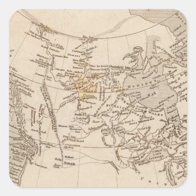 Britisches Eigentum in Amerika Quadratischer Aufkleber (Vorderseite)