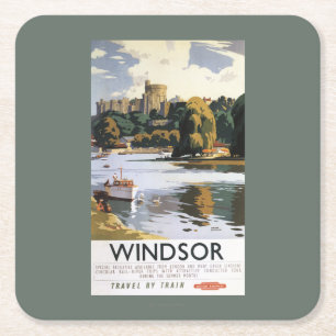 Britisches Eisenbahnen Windsor Rechteckiger Pappuntersetzer
