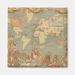 Britisches Empire Vintage Viktorianische Karte Magnet