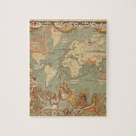 Britisches Empire Vintage Viktorianische Weltkarte Puzzle
