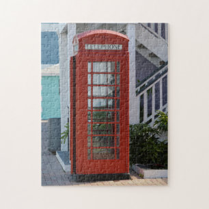 Britisches Englisch altes Telefonzellen-Puzzle Puzzle