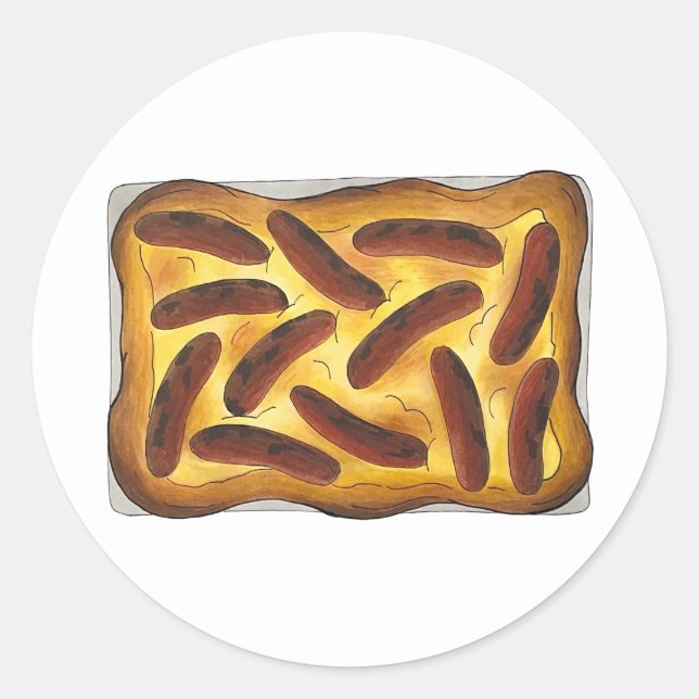 Britisches englisches Lebensmitteltoad in den Hole Runder Aufkleber (Vorderseite)