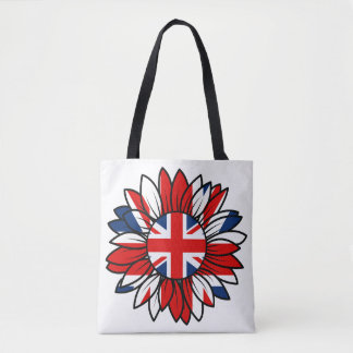 Britisches Flagge-Sonnenblumen-Design Damen