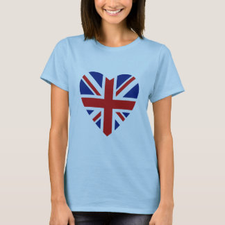 BRITISCHES Flaggen-Herz und Karte T-Shirt