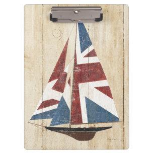Britisches Flaggen-Segelboot Klemmbrett