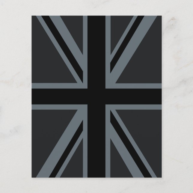 Britisches Flaggendesign für Black Union Jack - Br Flyer (Vorne)