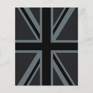 Britisches Flaggendesign für Black Union Jack - Br Flyer