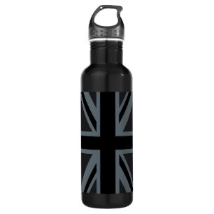 Britisches Flaggendesign für Black Union Jack - Br Trinkflasche
