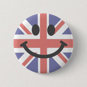 Britisches Flaggengesicht Button