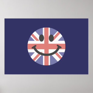 Britisches Flaggengesicht Poster