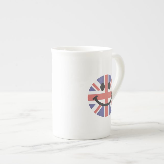 Britisches Flaggengesicht Prozellantasse (Vorderseite Rechts)