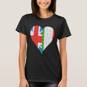 Britisches Flaggenherz T-Shirt