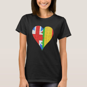 Britisches Flaggenherz T-Shirt