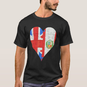 Britisches Flaggenherz T-Shirt