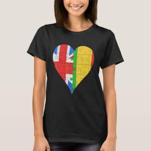Britisches Flaggenherz T-Shirt