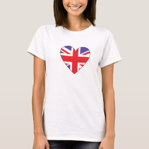 Britisches Flaggenherz T-Shirt