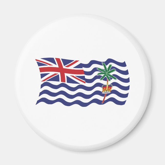 Britisches Flaggenmagnet für den Indischen Ozean Magnet (Vorne)