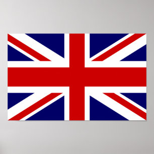 Britisches Flaggenposter   Design der Gewerkschaft Poster