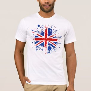 BRITISCHES Gewerkschafts-Jack-Spritzen färbt T-Shirt
