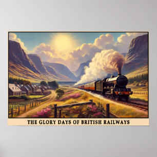 Britisches Goldenes Zeitalter der Dampfreise Poster
