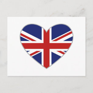 britisches Herz Postkarte