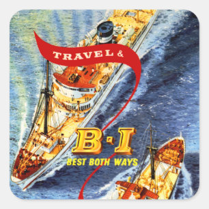 Britisches Indien ~ Beste auf beiden Wegen Quadratischer Aufkleber