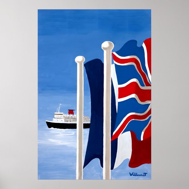 Britisches Kreuzfahrt-Reiseposter Poster (Vorne)