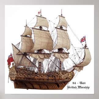 Britisches Kriegsmodell des 17. Jahrhunderts Poster