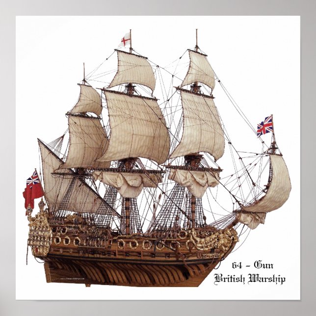 Britisches Kriegsmodell des 17. Jahrhunderts Poster (Vorne)