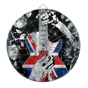 BRITISCHES Musik-Gitarren-Leben Dartscheibe