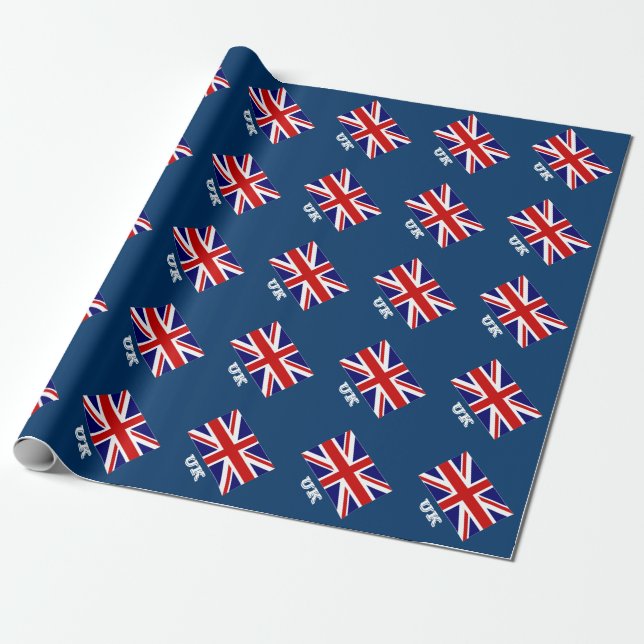 Britisches Papier | Union Jack Design Geschenkpapier (Ungerollt)