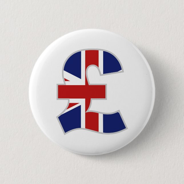 Britisches Pfund Button (Vorderseite)