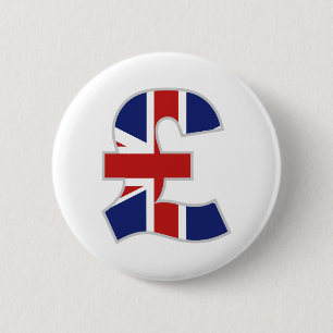 Britisches Pfund Button