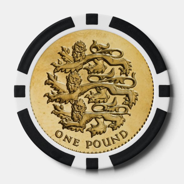 "Britisches Pfund" Designgeschenke und -produkte Pokerchips (Vorderseite)