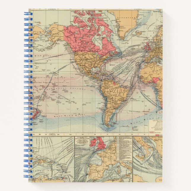 Britisches Reich, Routen, Strömungen Notizbuch (Vorderseite)