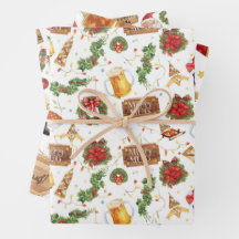 Britisches Weihnachtspapier Weihnachtsmann
