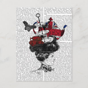 British Afternoon Tea Hat Postkarte