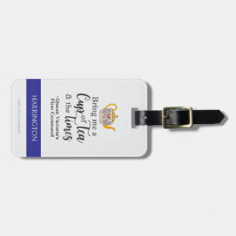 British Afternoon Tea Niedlich Queen Victoria Roya Gepäckanhänger