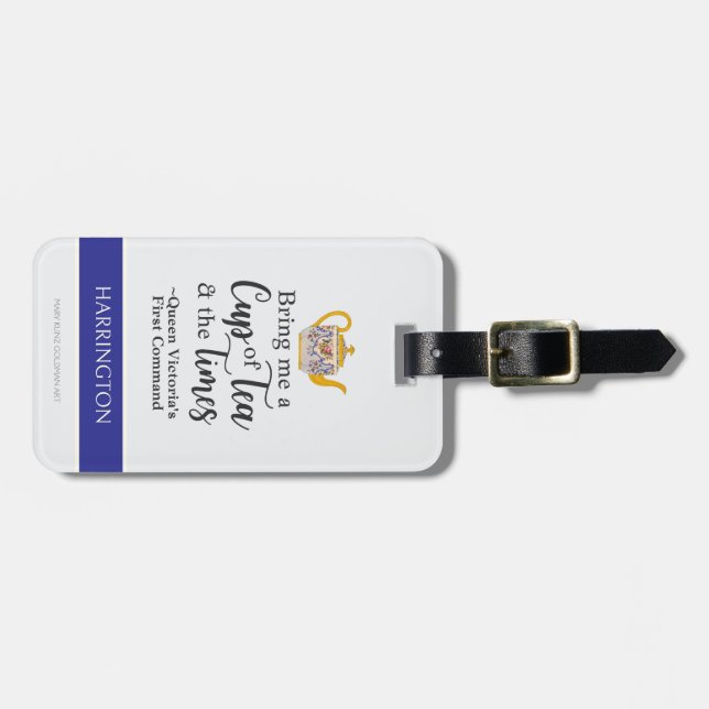 British Afternoon Tea Niedlich Queen Victoria Roya Gepäckanhänger (Vorderseite horizontal)