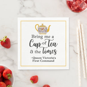 British Afternoon Tea Niedlich Queen Victoria Vint Serviette