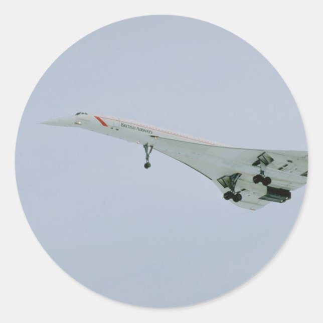 British Airways Concorde auf der Endabfahrt, Ottaw Runder Aufkleber (Vorderseite)