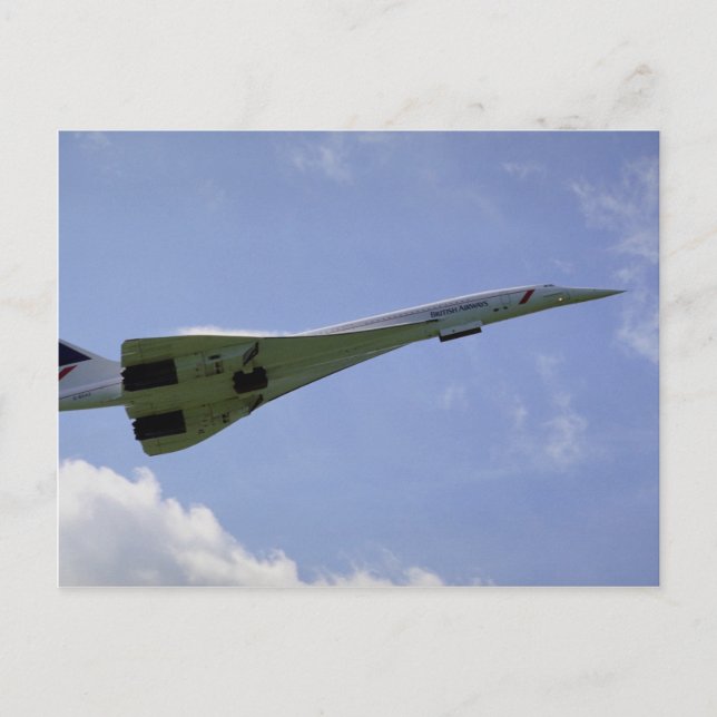 British Airways Concorde, taking off at heathrow A Postkarte (Vorderseite)
