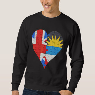 British Antiguan & Barbudan Flag Herz Sweatshirt