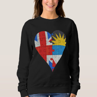 British Antiguan & Barbudan Flag Herz Sweatshirt